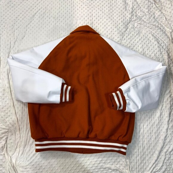 SSR Letterman/Varsity Jacket Burnt Orange & White Wool Mens Size XL - Picture 2 of 10